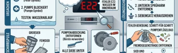 Bosch Geschirrspüler Fehler E22: So reinigen Sie das Sieb und die Pumpe selbst!