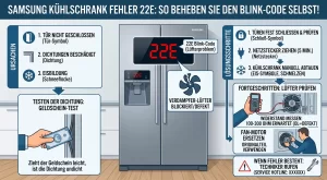 Samsung Kühlschrank Fehler 22E: So beheben Sie den Blink-Code selbst!