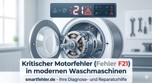 Siemens & Bosch Waschmaschine Fehler F21 / E21: Motorstörung beheben & Reset-Anleitung Siemens & Bosch Waschmaschine Fehler F21 / E21: Motorstörung beheben & Reset-Anleitung