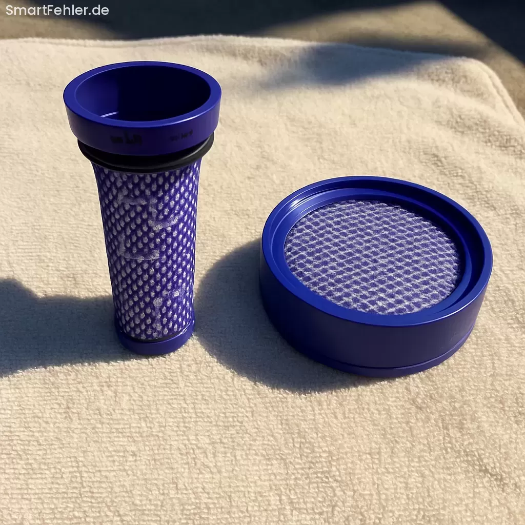 Dyson V8 Filter Trocknungszeit beachten Dyson V8 Filter waschen und trocknen