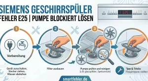 🛠️ Siemens Geschirrspüler Fehler E25 | Pumpe blockiert löse